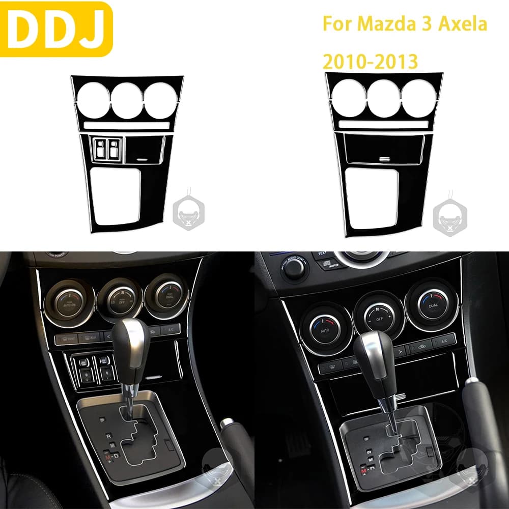 For Mazda 3 Axela 2010-2013 Speed 3 Accessories Car Plastic Black Interior Auto Gearbox Air Conditioning Trim Sticker Decoration