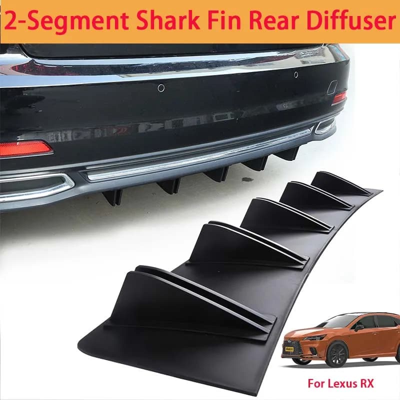 For Lexus RX Shark Fin Rear Diffuser Split Chassis Spoiler Auto Aerodynamic Parts Aerodynamic Modification