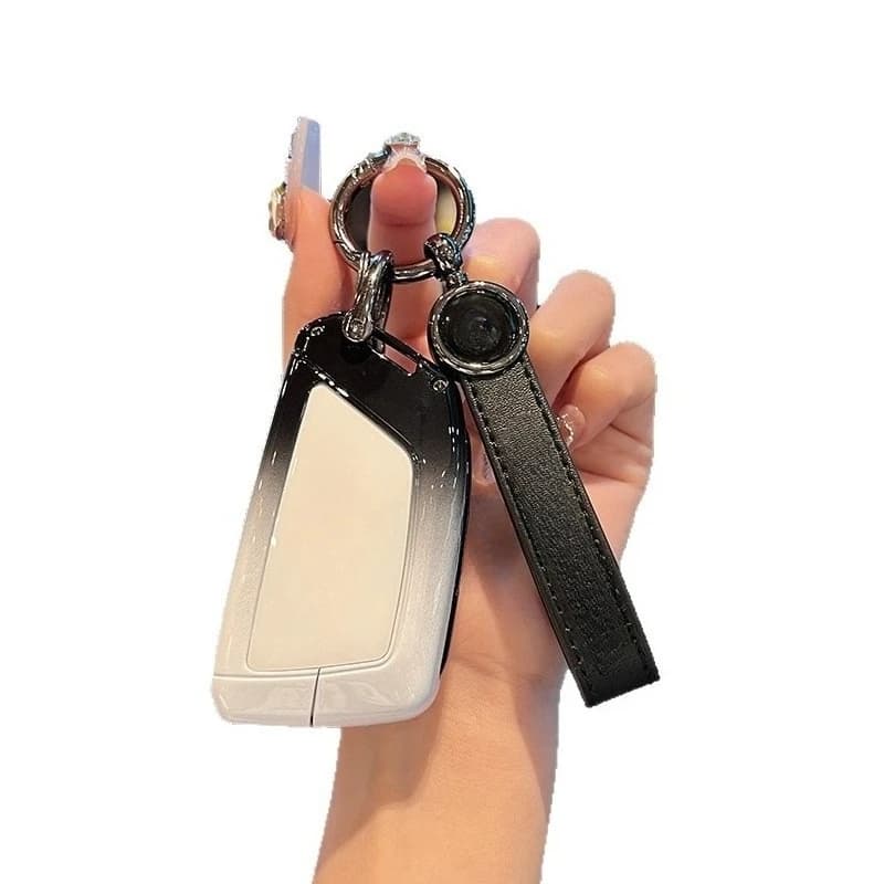 Premium Zinc Alloy Key Cover Case for Cadillac CT5/XT5/CT6/XT4/XTS/ATS-L/XT6/GT4 - Protective Key Fob Shell Key Bag Chain