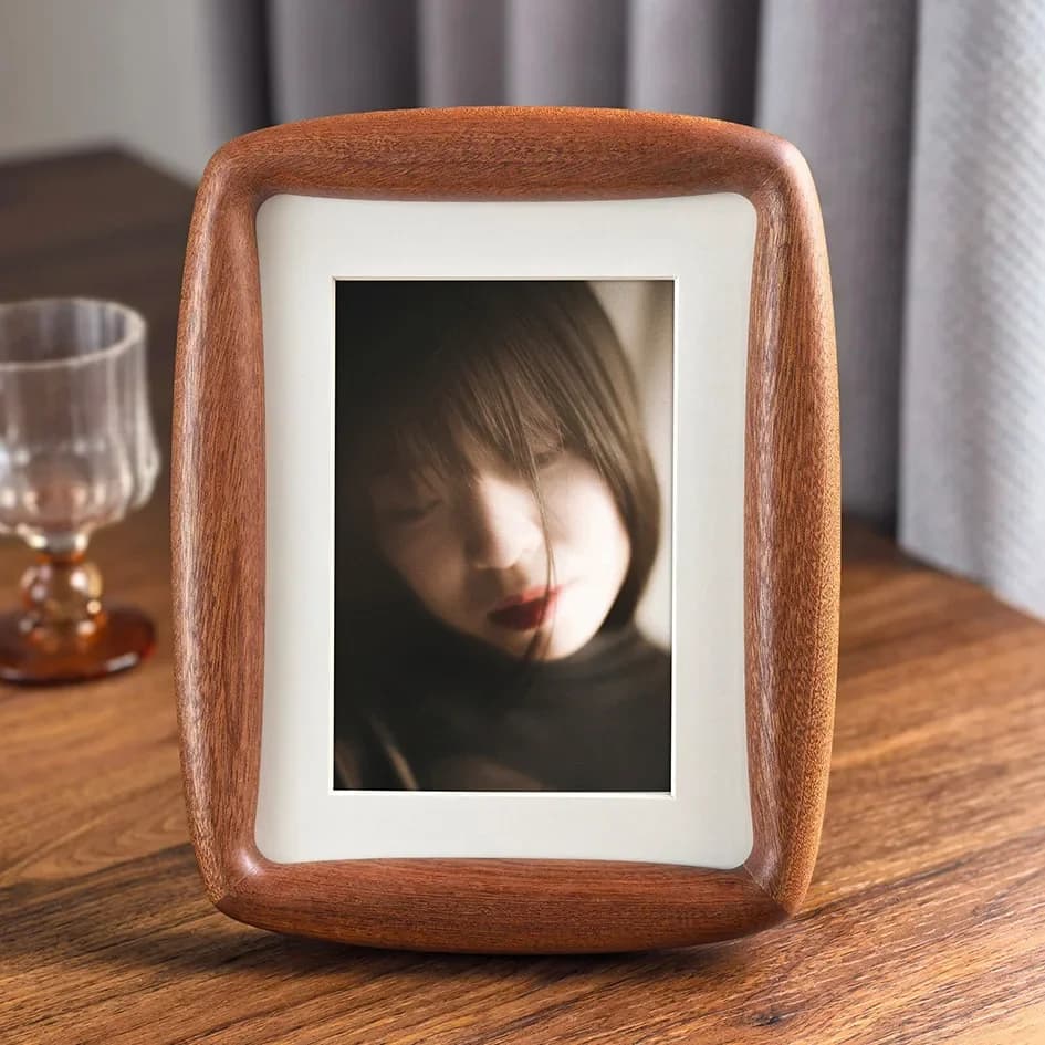 6-10inch Solid Wood Black Walnut/Sapele Photo Frame Mortise and Tenon Round Corner Beech Picture Frame Couple Display Home Decor