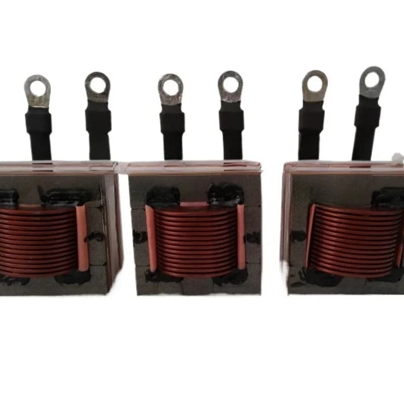 High flux, ferrosilicon inductor 100kW inverter filter reactor, inductor 100uH-500A