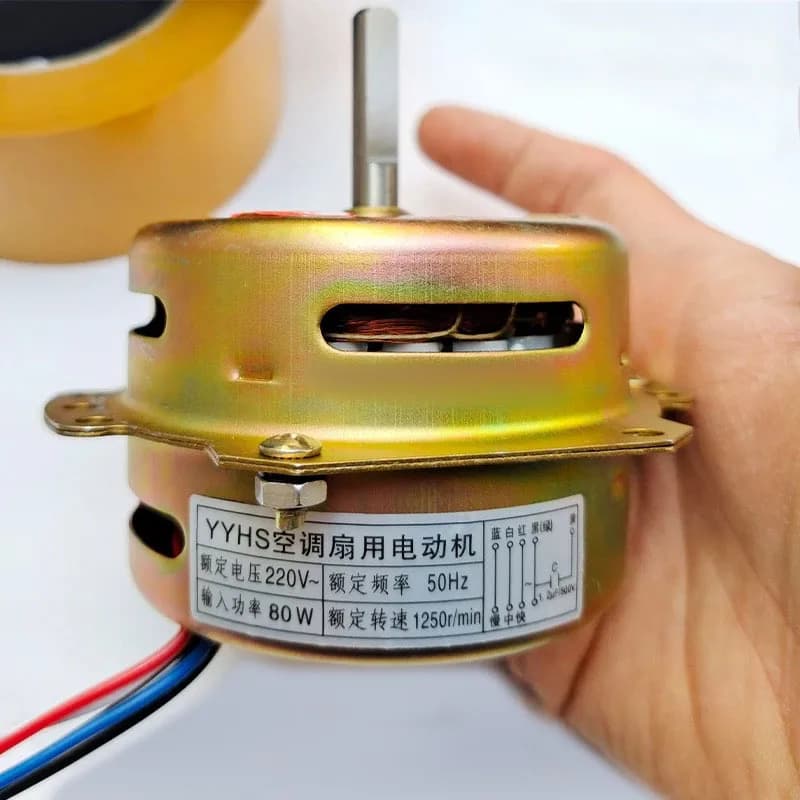 YYHS-75 Air Conditioning Fan Motor Cooling Fan Motor 6-Wire Motor Water Fan Cooler 80w Pure Copper