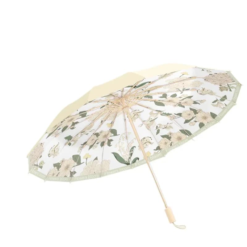 Sun umbrella women's new high-value sunscreen beach weather and rain dual-purpose small and portable