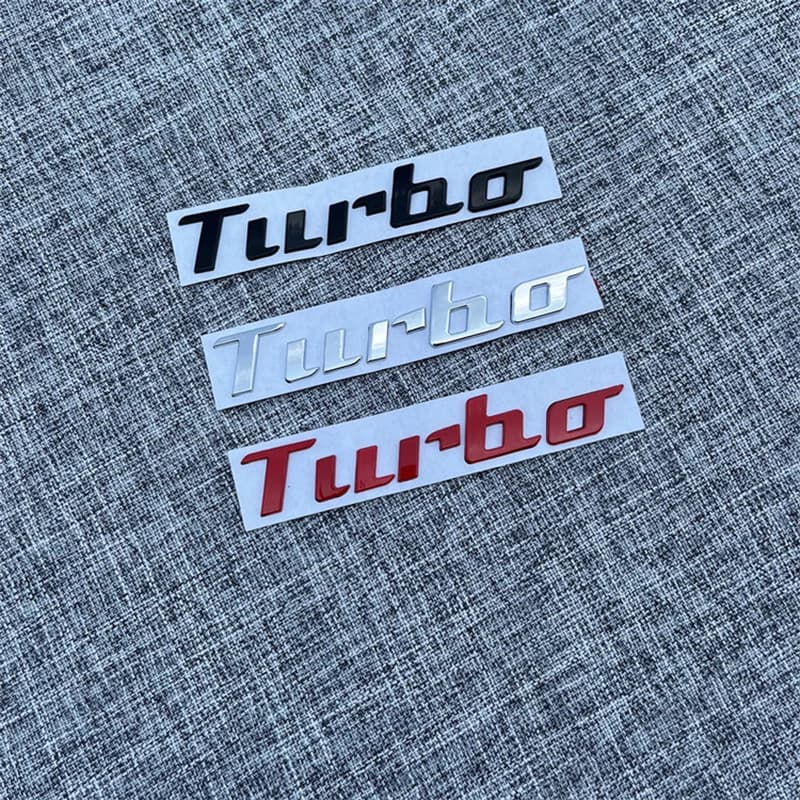 1pcs New Metal Car Badges Turbo Trunk Emblem Stickers Decals Decor For Beetle Turbocharger Boost Loading Boosting