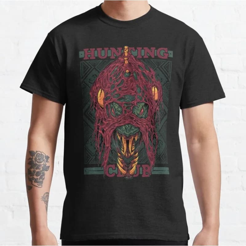 Vaal Monster Hunter World Hunting Club Gift t shirt for gamer 100% cotton Short Sleeve Graphic Clothes All size top S-6XL