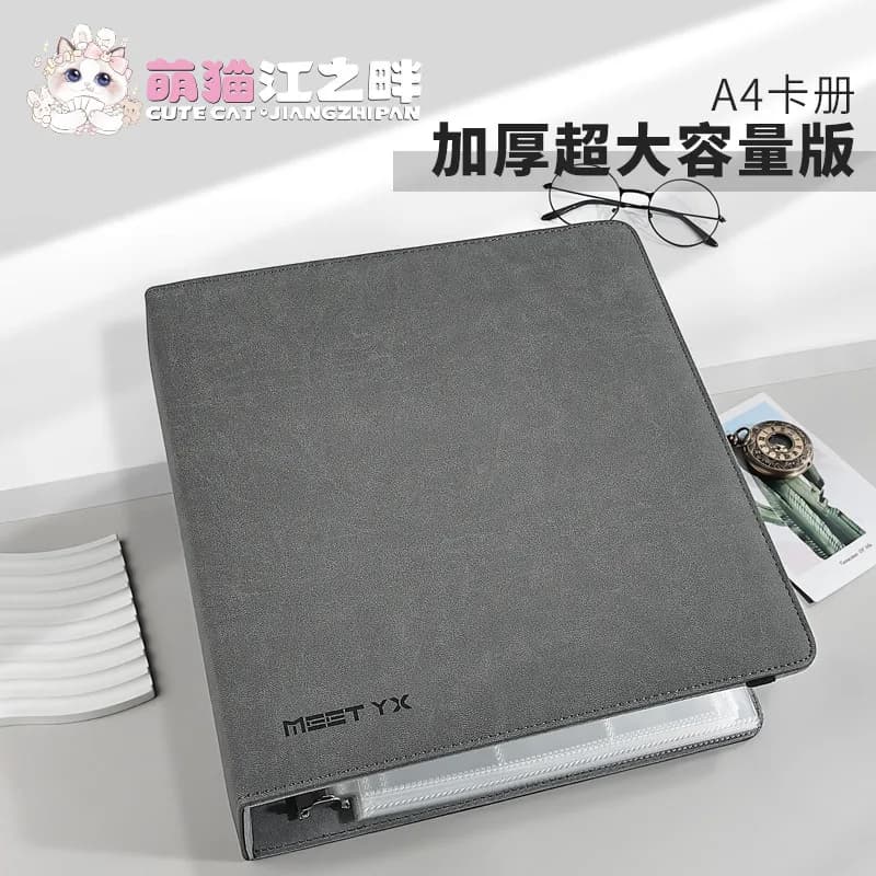 Extra Large Capacity A4 Thick Card Album – Trading Card Storage Book for Board Games, Small Card Holder Binder & Collection