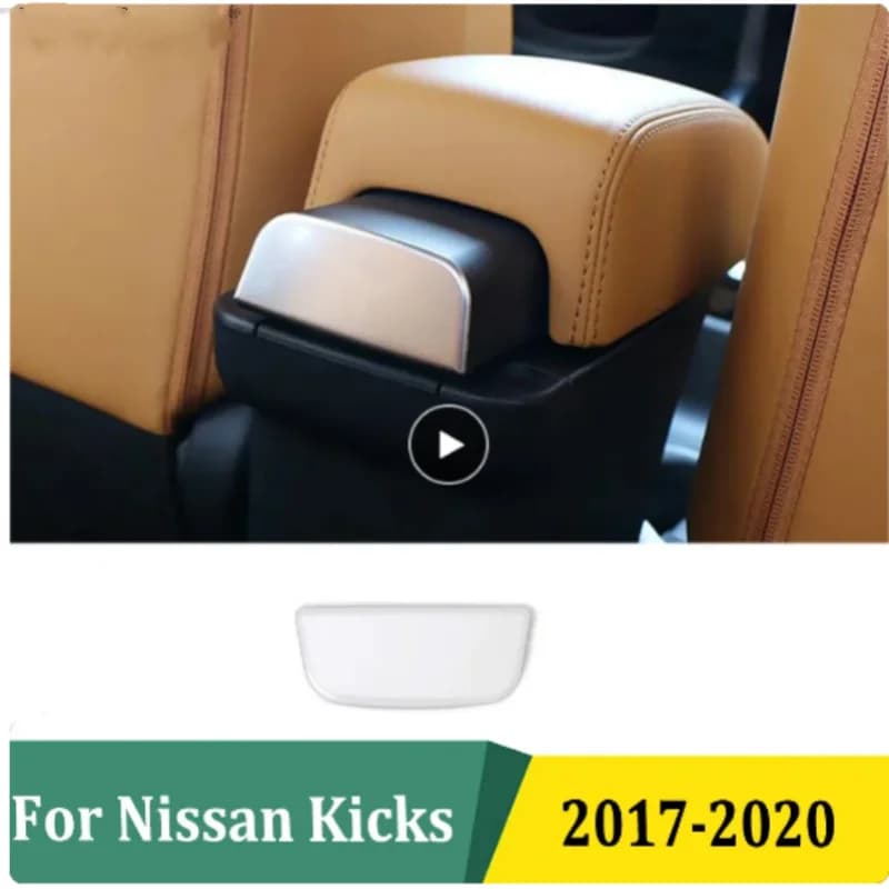 For Nissan Kicks 2017 2018 2019 2020 Interior Accessories Rear Armrest Arm Rest Box Decoration Handle Cover Trim Panel Matte
