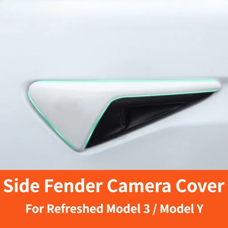 Side Fender Camera Protector Cover For Refreshed Tesla Model 3 Model Y Wheel Eyebrow Side Guard Exterior Mod Accessories Parts