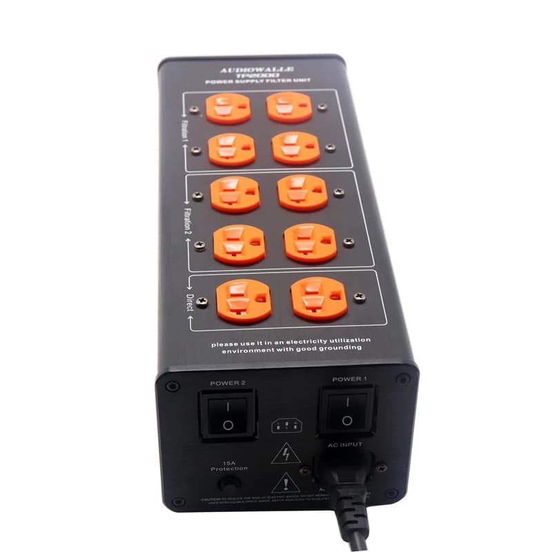 【Hot】3000W 15A Audio AC Power Conditioner Noise Filter HI FI Amplifier LP US Standard Outlets Aluminum Wall distributor socket