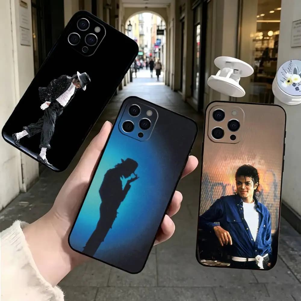 M-Michael jackson Singer  Phone Case For iPhone 17, 16,15,14,13,12,11 Plus,Pro Max, Others Soft Black Cover