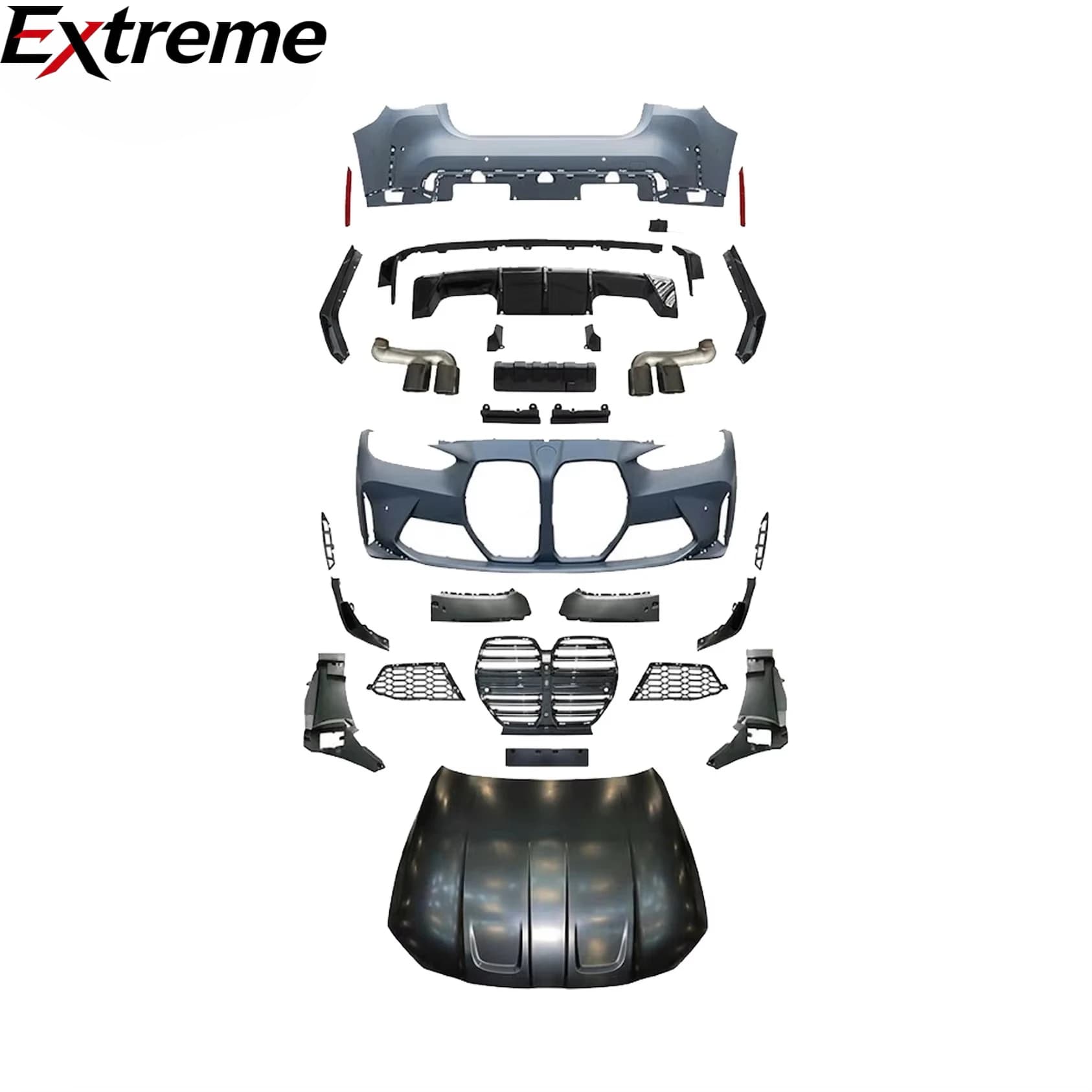 M4 G82 Style Narrow Body Kit with Hood for BMW 4 Series G26 2021+ Front Bumper Rear Diffuser Side Skirts Fender Direct Fit