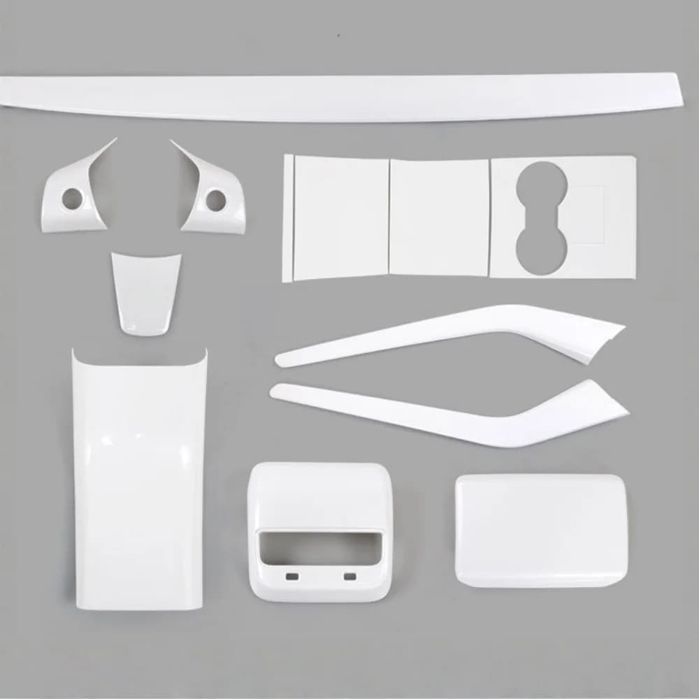 For Tesla Model 3 (2016-2022) and Model Y (2020-2024) ABS Interior Decorative Strips Sticker Armrest Cover Center Console Panel