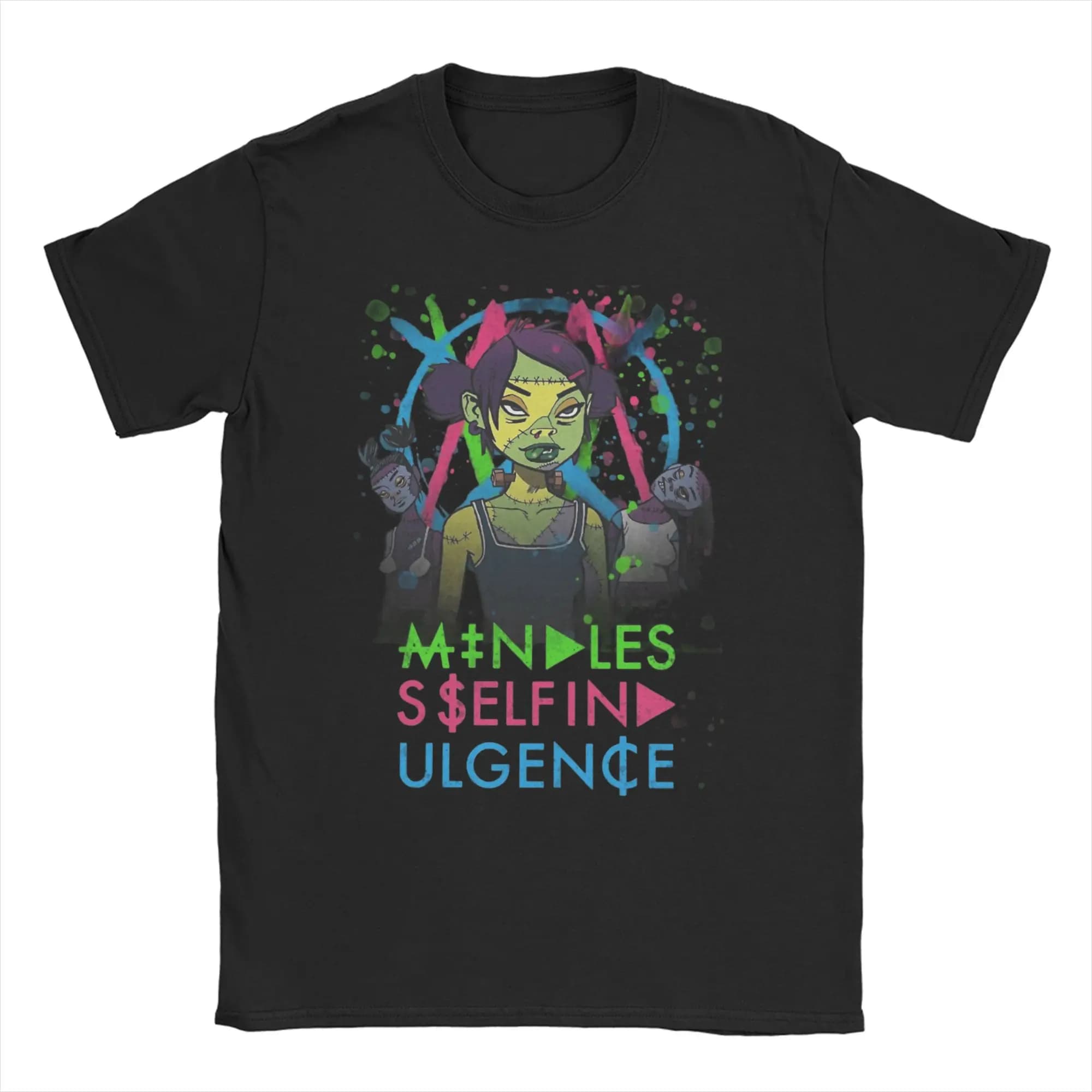 Men T-Shirts Mindless Self Indulgence Novelty Cotton Tee Shirt Short Sleeve  T Shirts Round Collar Clothing Plus Size