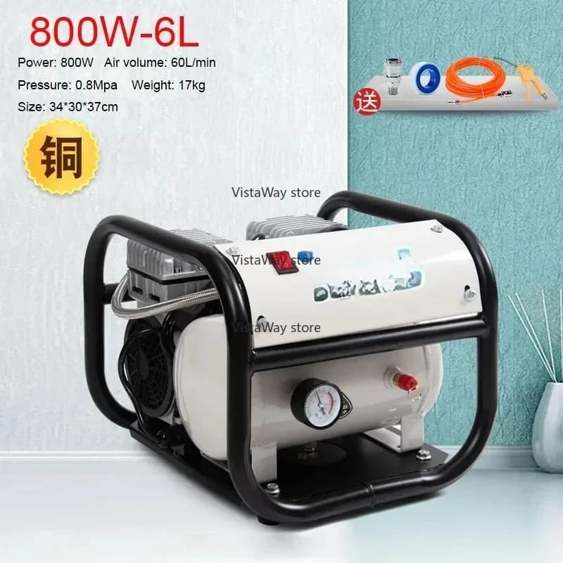 Upgrade Air Pump Air Compressor Woodworking 40L/min 550w/600W/800w Oil-free Silent Decoration High-power Paint Air Compressor