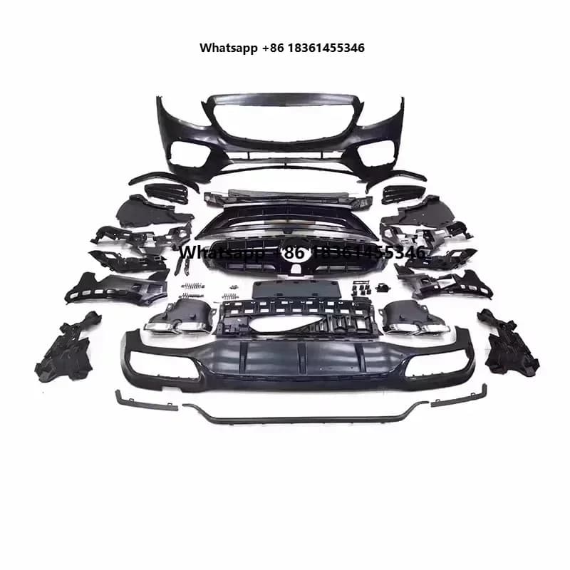 For  E Class W213 modified Rear lip Tail throat Car Vent Assembly Front bumper Grill Body kit Engine cover