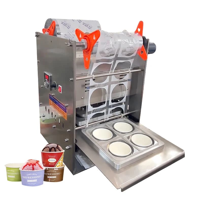 Automatic 4-Trays Ice Cream Paper Cup Packaging Machine