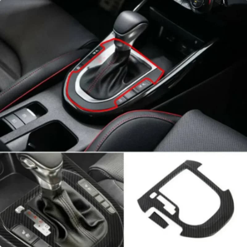 For Kia Forte Cerato K3 2019-2022 Carbon Fiber Gear Shift Box Cover Trim Molding Decoration Frame Car Accessories