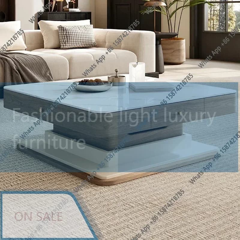 k-Zx Vv J Living Room Furniture Mahjong Table Lift Coffee Table Rock Slab Dining Table Multi-function Automatic Home X