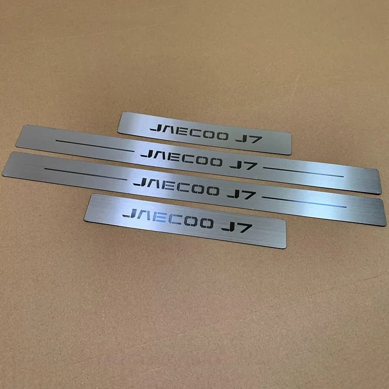 For JAECOO J7 2024 2025 2026 2027 Car Door Sill Plate Stainless Steel Plastic Interior Styling Accessories Stickers 3D Auto Part
