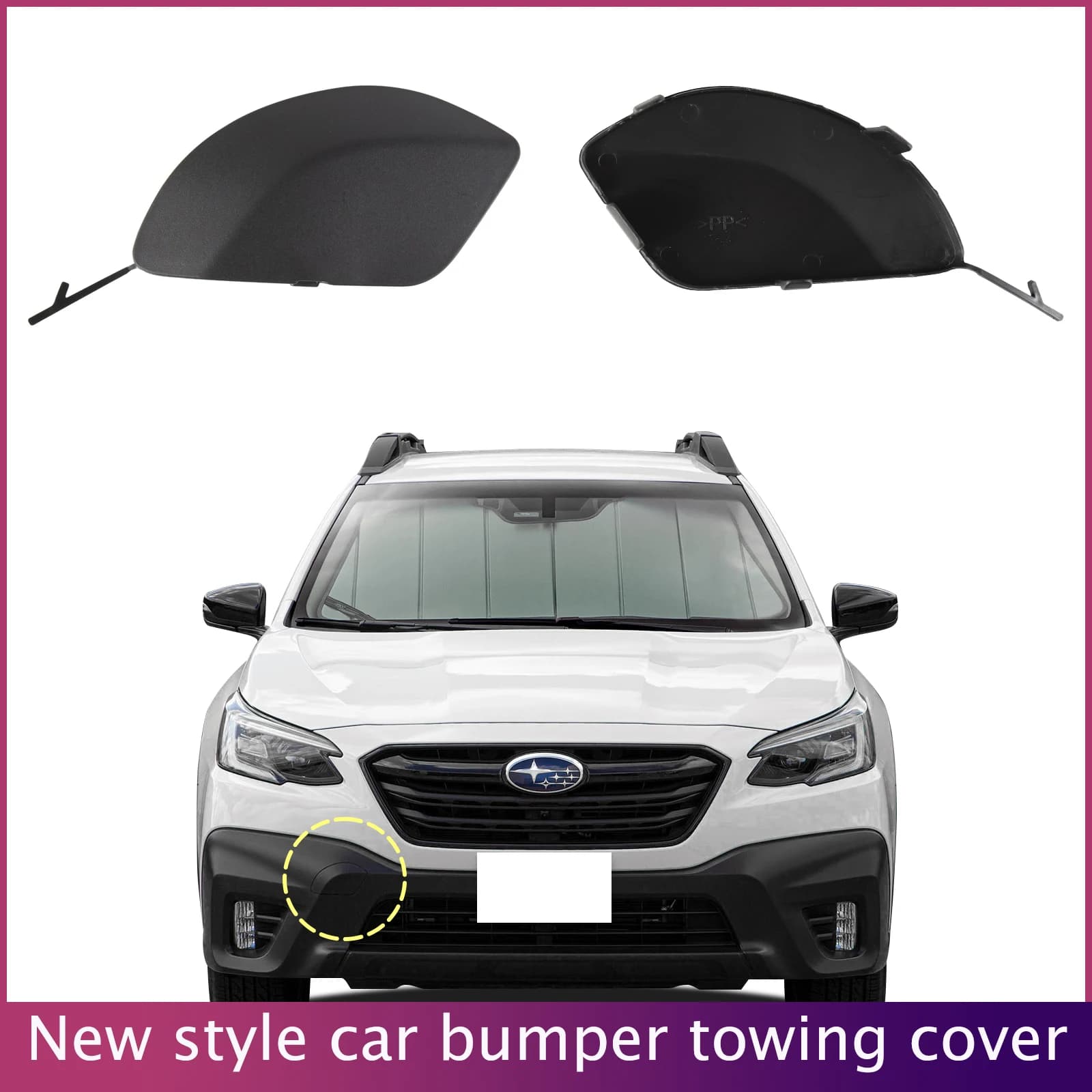 Front Bumper Tow Hook Cap Towing Eye Cover For Subaru Outback 2020 2021 2022 57731AN01A Trailer Cover Cap Towing Eye Cap