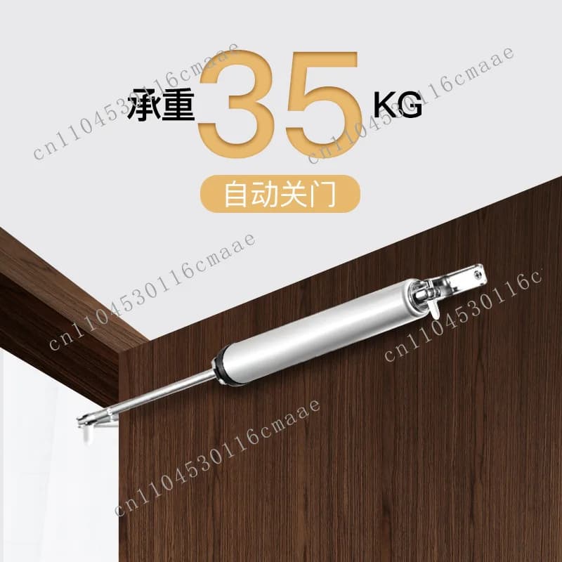 Simple door closer, silent pneumatic buffer, automatic household door closing, wooden door, automatic door closure