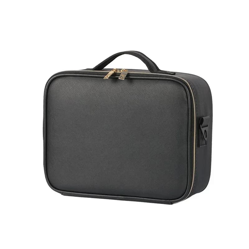 Multi-color LED light storage case Mirror cosmetic case Large capacity storage cosmetic bag