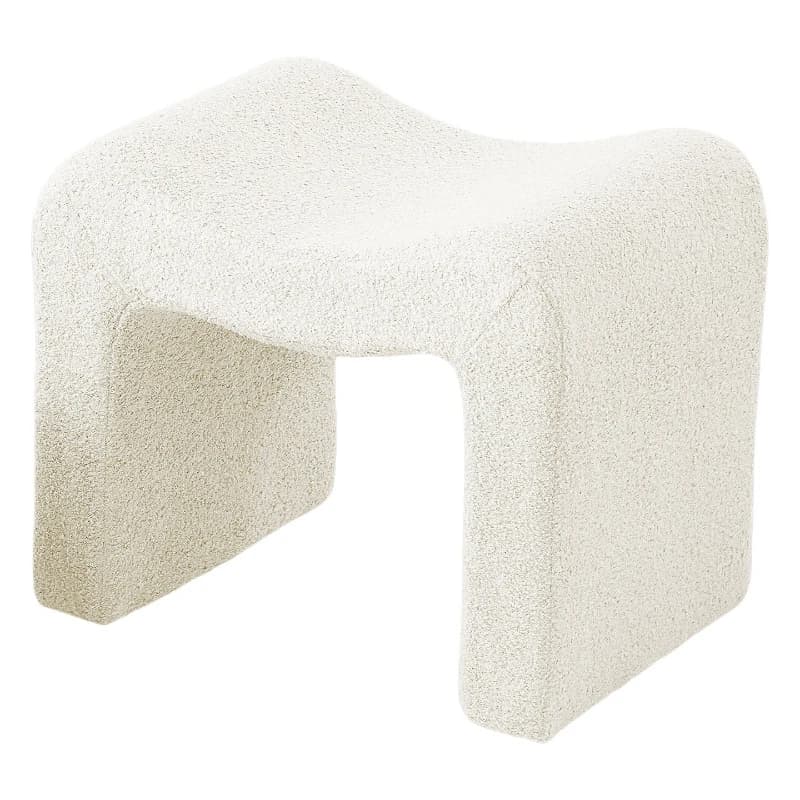 Solid wood lamb wool shoe changing stool can be stacked at the door of the living room