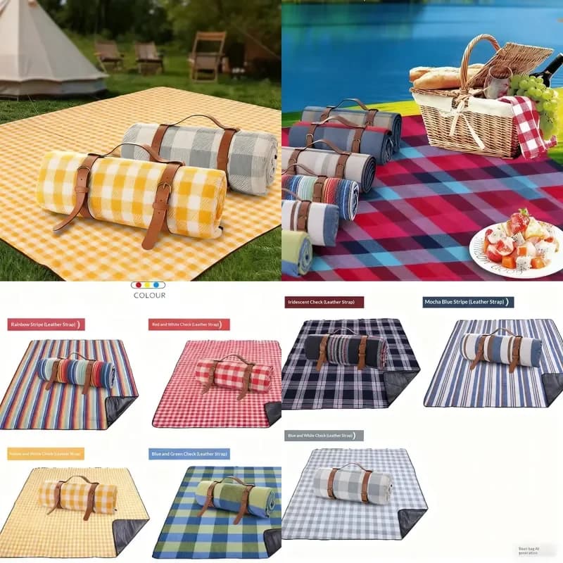 Thickened Moisture-Proof Waterproof Portable Picnic Mat YJQX-0103 for Outdoor Cooking & Camping Use Square Shape
