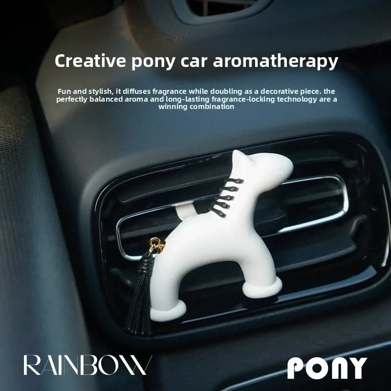 Car Air Vent Fragrance Tablet Auto Perfume Aromatherapy Car Accessory Interior Decoration Year Of Horse Ornament