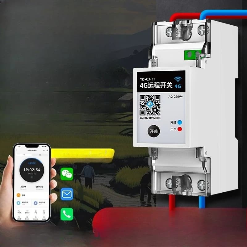 4G wireless remote control switch 220V water pump street light household power supply