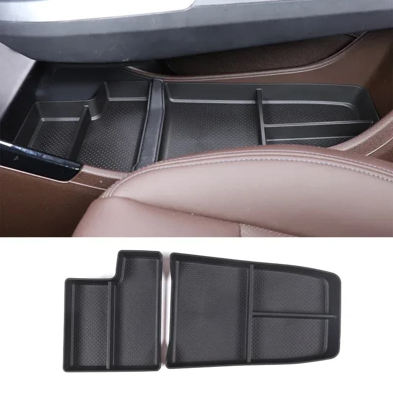 For BMW X1 IX1 U10 U11 2023 2024 TPE Car Console Armrest Lower Container Storage Box Organizer Tidying Auto Interior Accessories