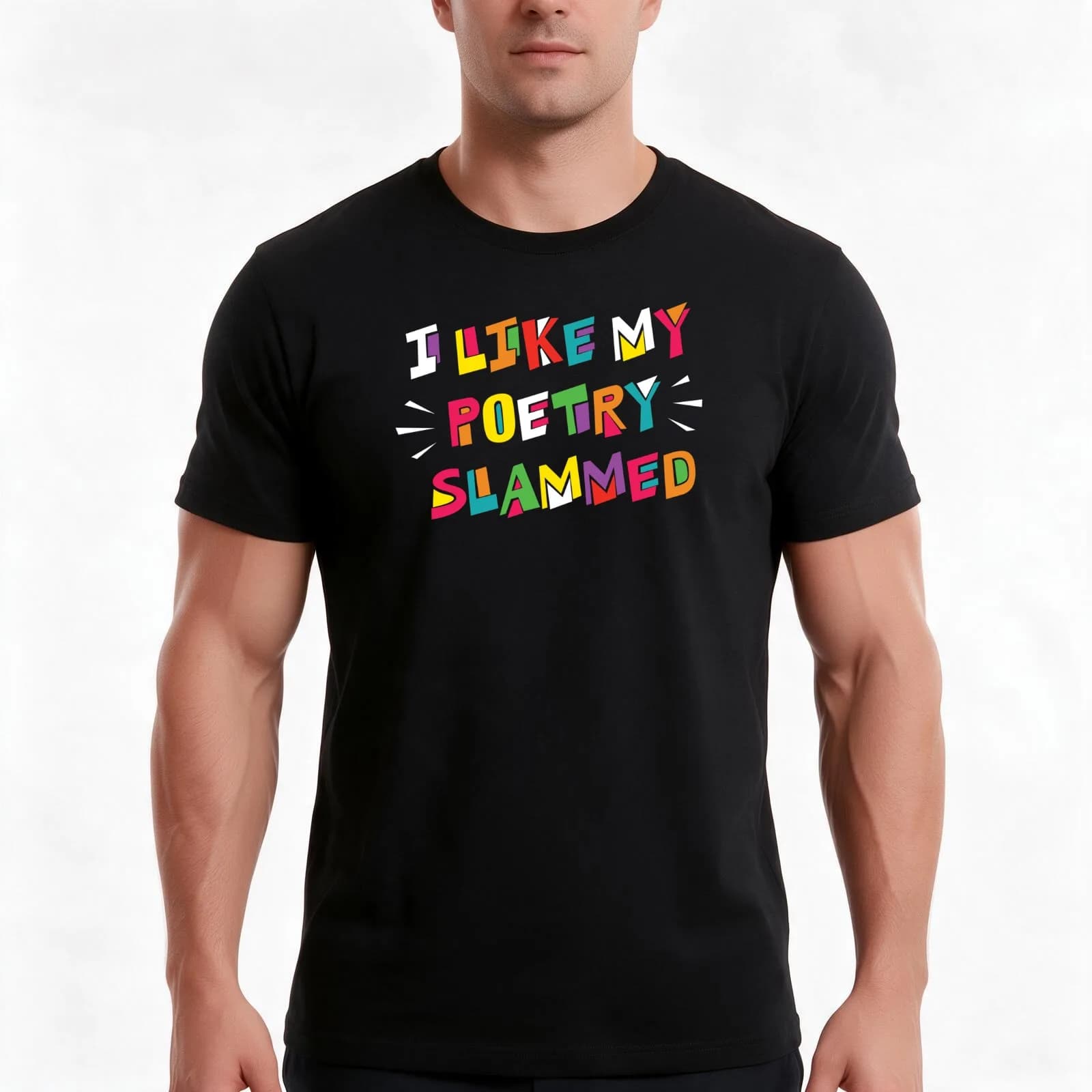 I Like My Poetry Slammed - Poetry Slam Night Funny Saying T-Shirt, Summer Casual Cotton Tee, Oversized Streetwear Tops