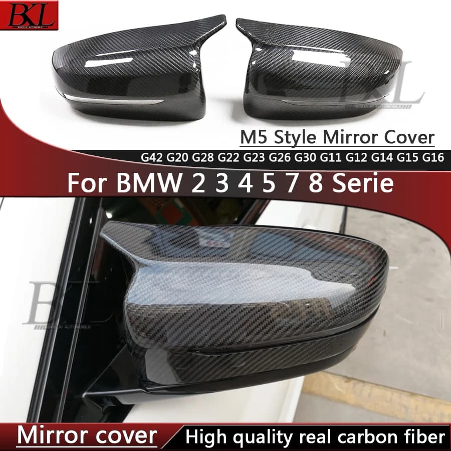For BMW 2 3 4 5 7 8 Series G20 G22 G23 G42 G30 G11 G14 G15 Rearview mirror cover genuine carbon fiber rearview mirror cover