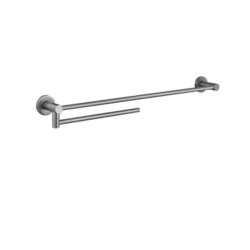 Light luxury all-copper thickened towel bar, household bathroom toilet rotatable towel rack