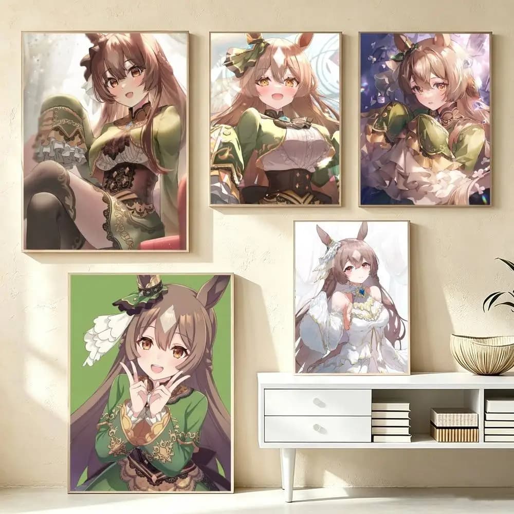 Satono Diamond Umamusume  Poster Waterproof Wall Art Sticker For Bar Living Room Vintage Decor High Quality Print Gift
