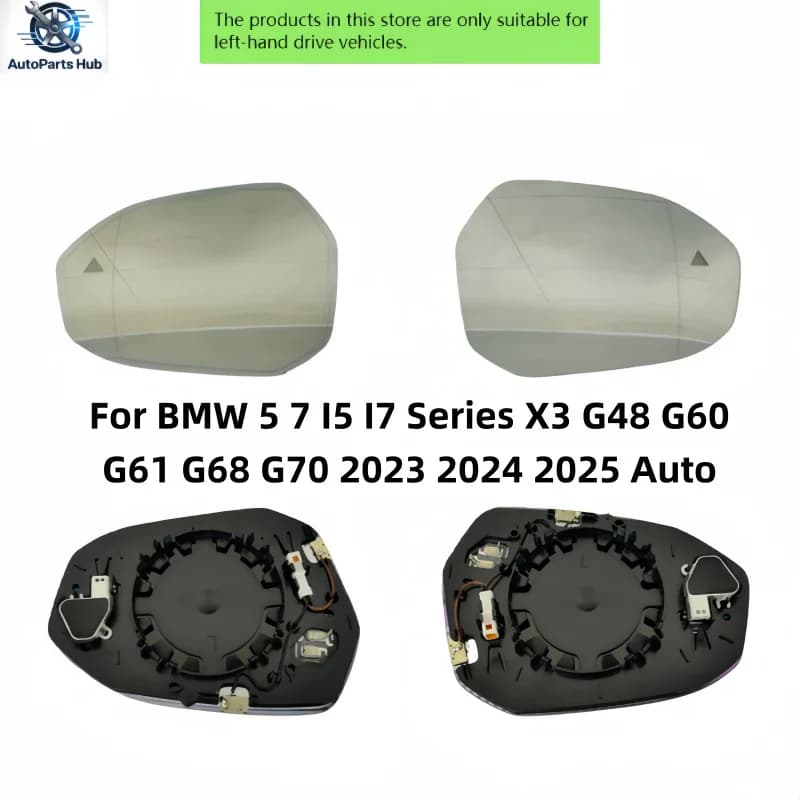 For BMW 5 7 I5 I7 Series X3 G48 G60 G61 G68 G70 2023 2024 2025 Auto Dimming Heated Blind Spot Warning Rear Mirror Glass new