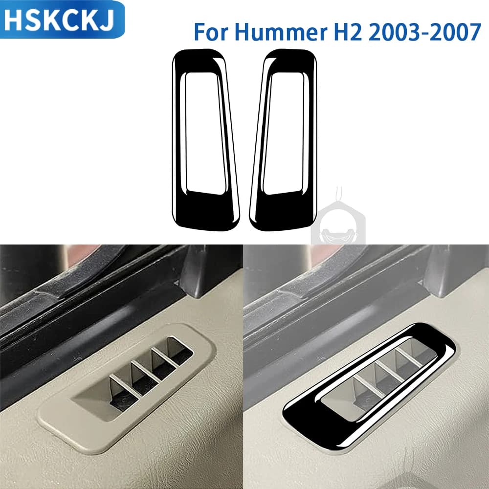 For Hummer H2 2003 2004 2005 2006 2007 Car Accessories Interior Door Air Vent Outlet Frame Cover Trim Stickers Modification