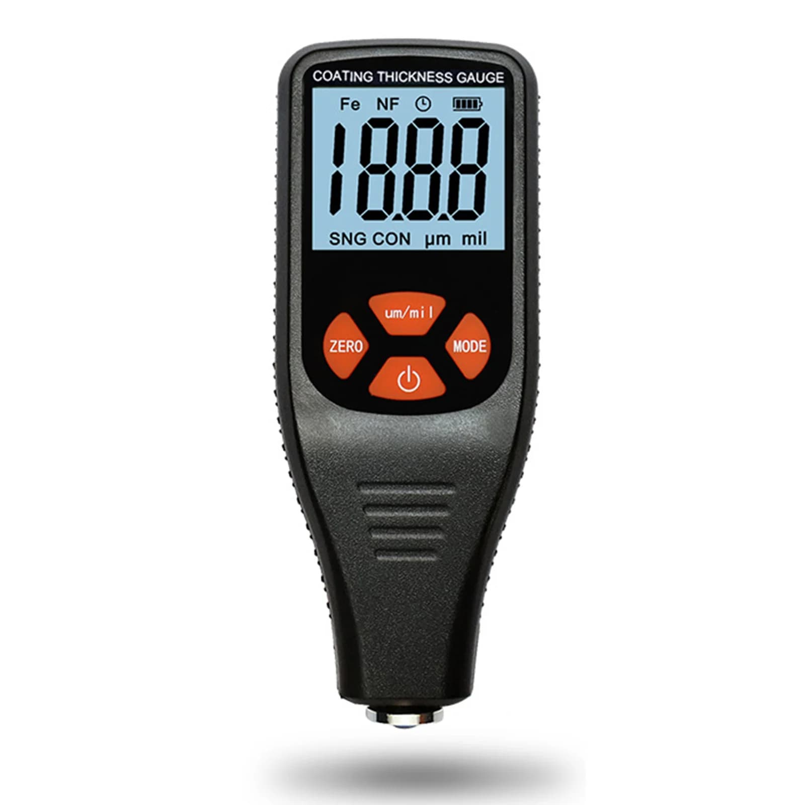 Coating Thickness Gauge Paint Film Tester Fe/N-Fe Probe 0-1500um Auto ON/OFF Calibration Tool for Car Paint Steel Aluminum