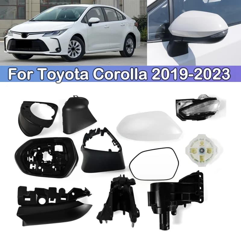 DCGO For Toyota Corolla 2019 2020 2021-2023 Side Rear View mirror Cover Rearview mirror Lid shell Turn signal lens glass base
