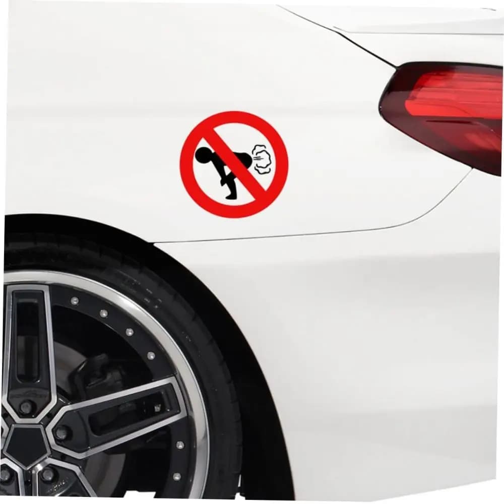 PVC Fun and Civilized Car Stickers Car Window Sticker No Farting Stickers Dog Peeing Is Forbidden Stickers Car Decoration