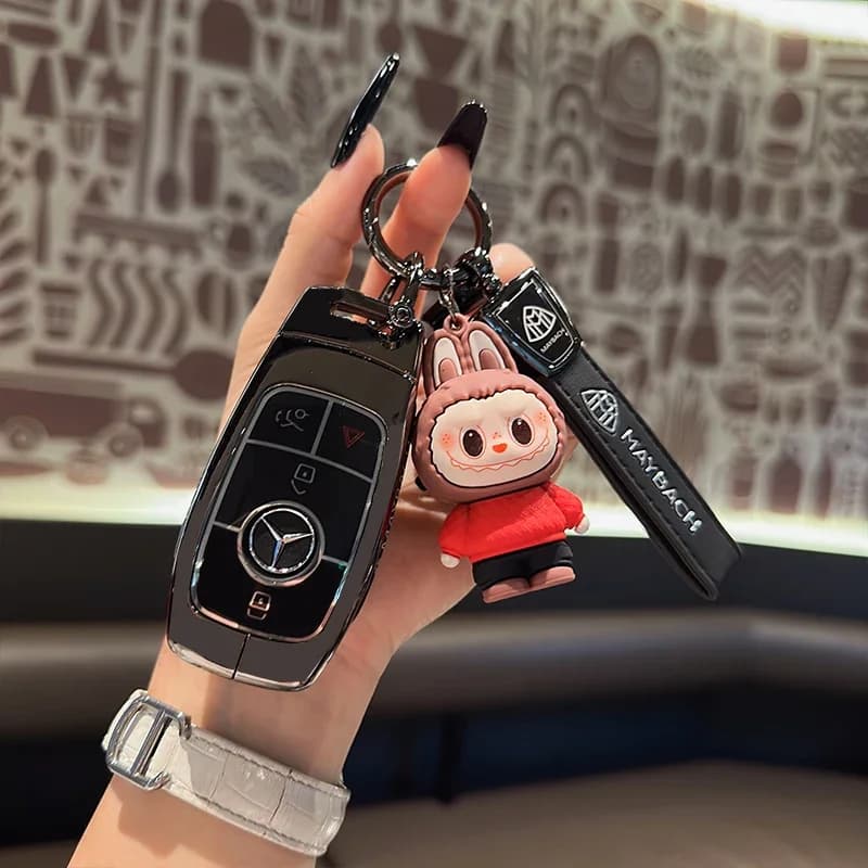 For Mercedes Benz GLS450 Car Key Protection Cover Maybach GLS480/600 Package High end Shell Metal Buckle for Men and Women