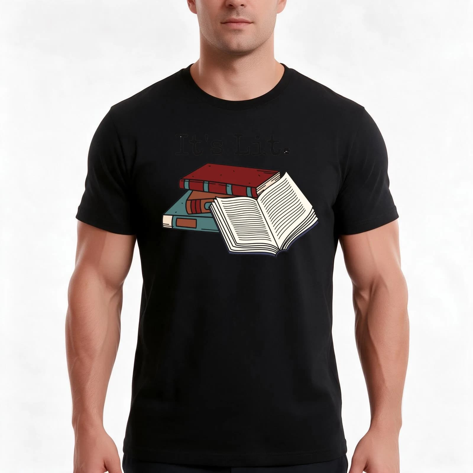 Its Lit T-Shirt, Summer Casual Cotton Tee, Oversized Streetwear Tops, Vintage Graphic Print, Loose Fit Short Sleeve, 100% Cotton