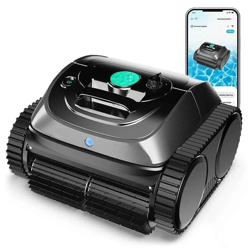 Wireless Robotic Swimming Pool Cleaner C1 / OS800 APP Control for Floor Wall Waterline Pools Cleaning Robot Runing120mins