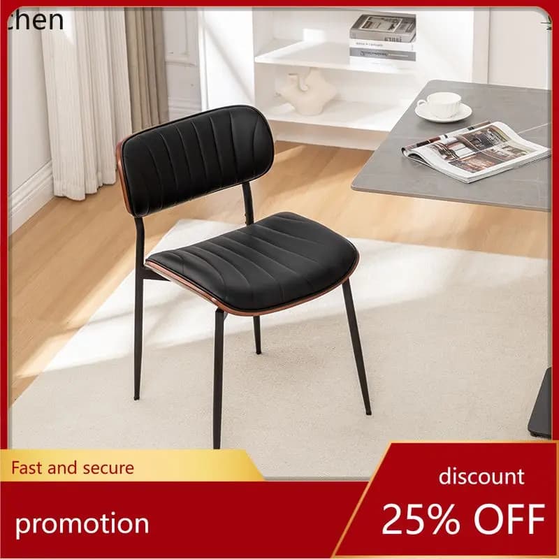 CZ Modern Minimalist Home Dining Chair Italian Style Minimalist Dining Chair Hotel Business Dining Leather Chair