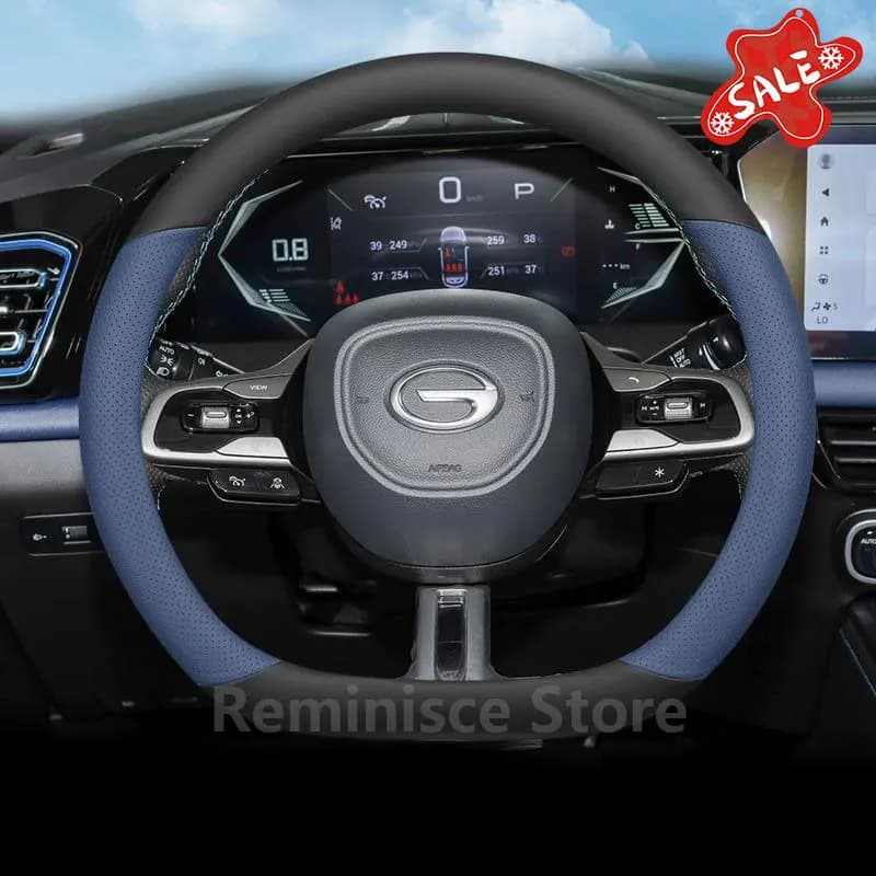 Leather Car Steering Wheel Cover For GAC GS3 Emzoom Empow Emkoo S7 2025 2026 Car Style Auto Interior GAC Empow 2025 Accessories
