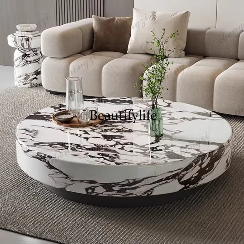 Aesthetic Modern Coffee Table Round Dinner Accessories Antique Side Table Space Saving Unique