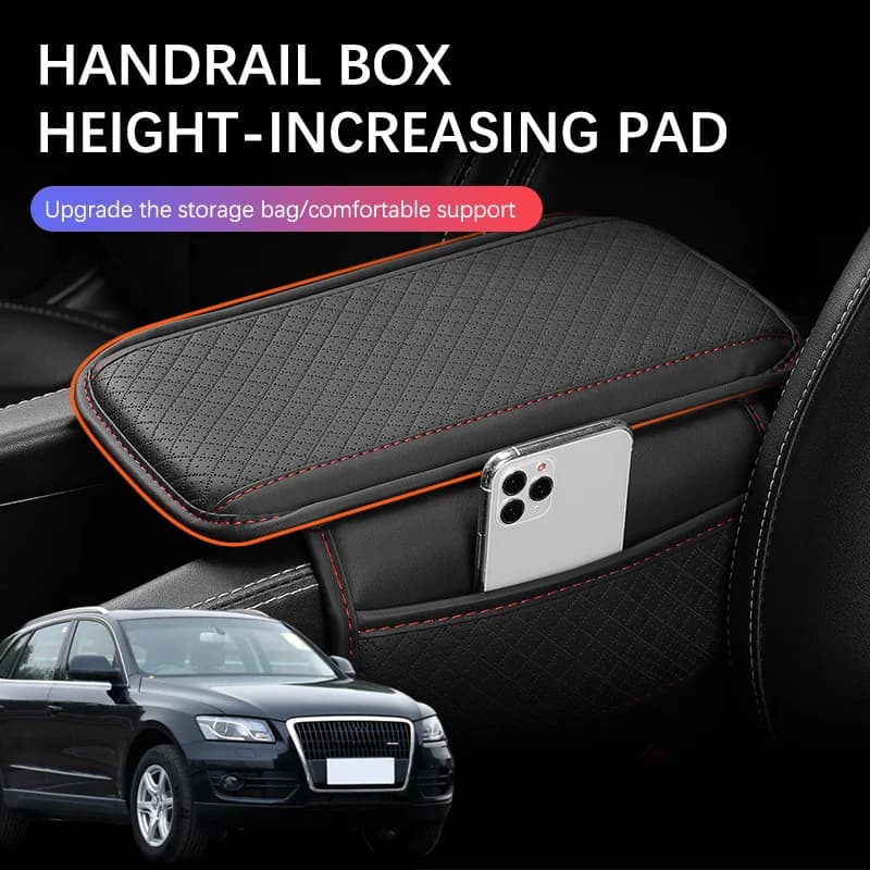 Car Arm Rest Cushion Center Console Protection Cover Auto Armrest Box Pad Storage Pocket For Audi Q5