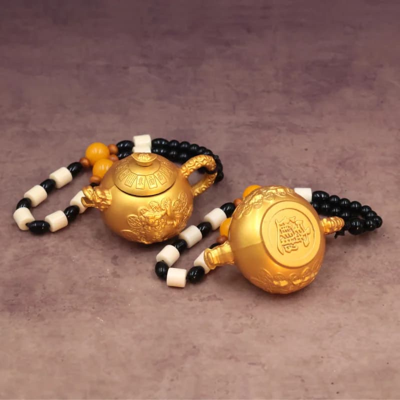 Year of the Dragon Handle Pot Rotating Portable Stress Relief Creative Handheld Gift Pixiu Ornament