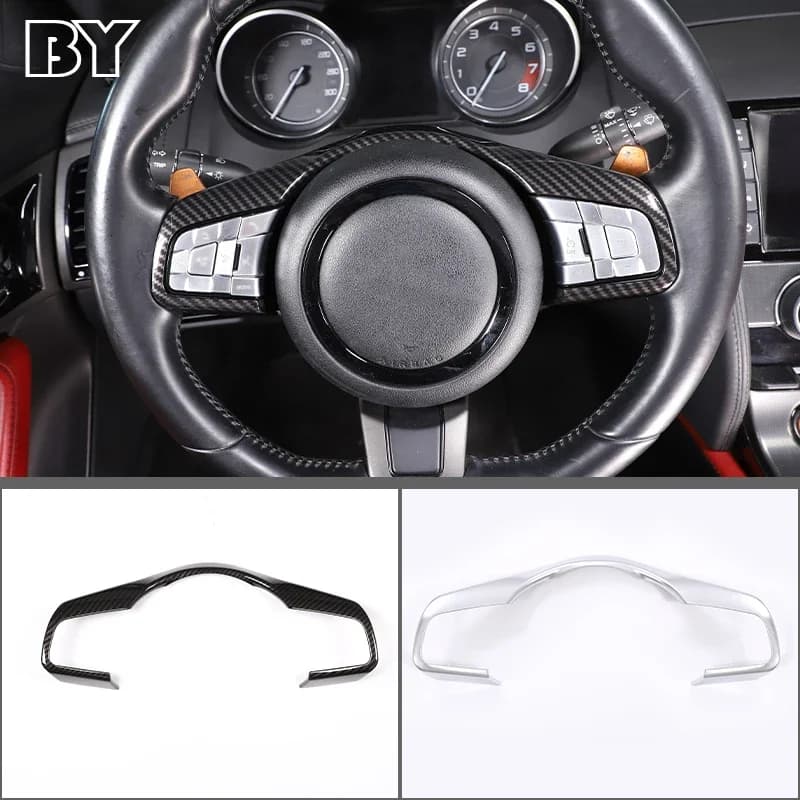 For Jaguar F-TYPE 2013-2023 Steering Wheel Frame Trim Cover Car Sticker Accessories 1pcs