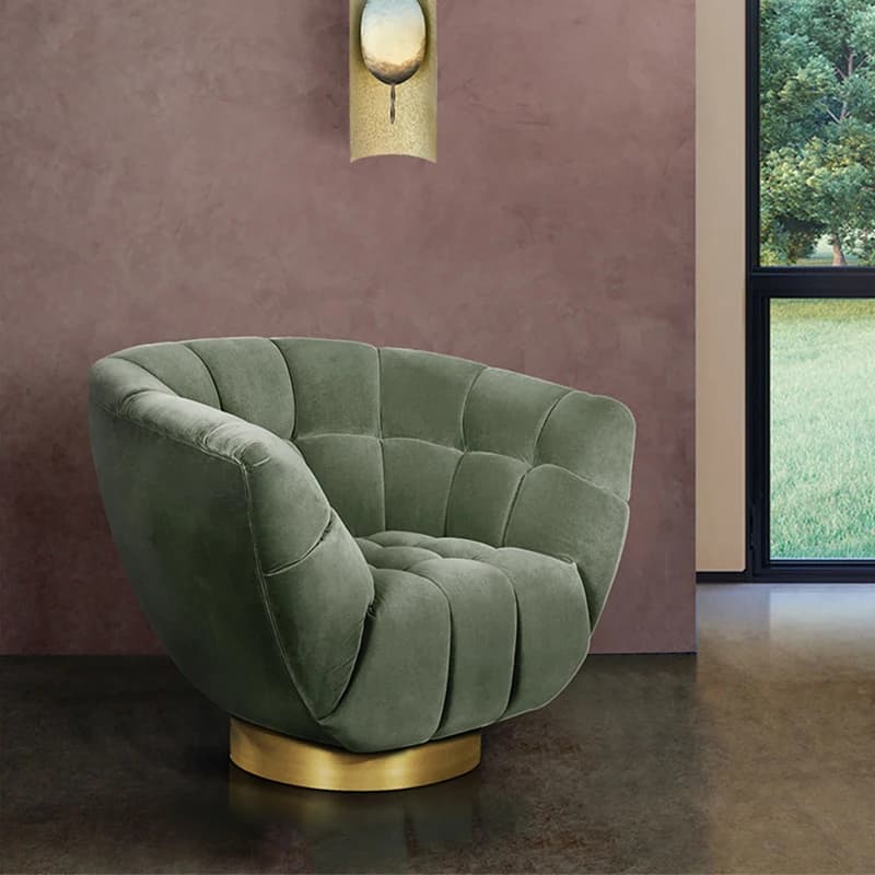Luxury recliner with soft velvet fabric and metal legs, suitable for casual use in modern living rooms